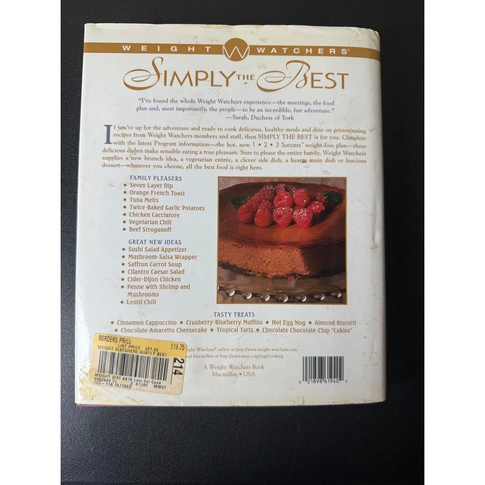 Weight Watchers Simply‎ the Best 250 Prizewinning Family Recipes Cookbook 1998